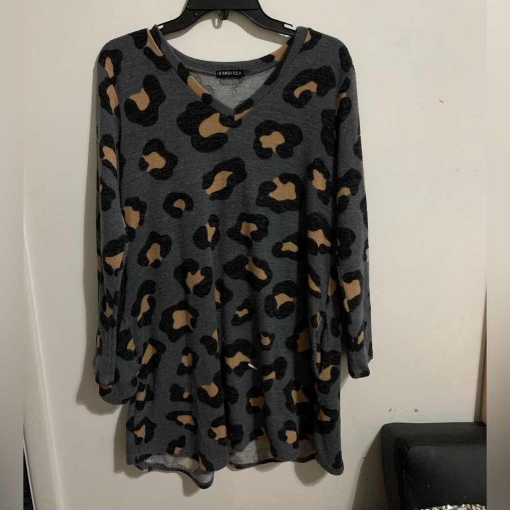 Leopard Print Dress- Size L